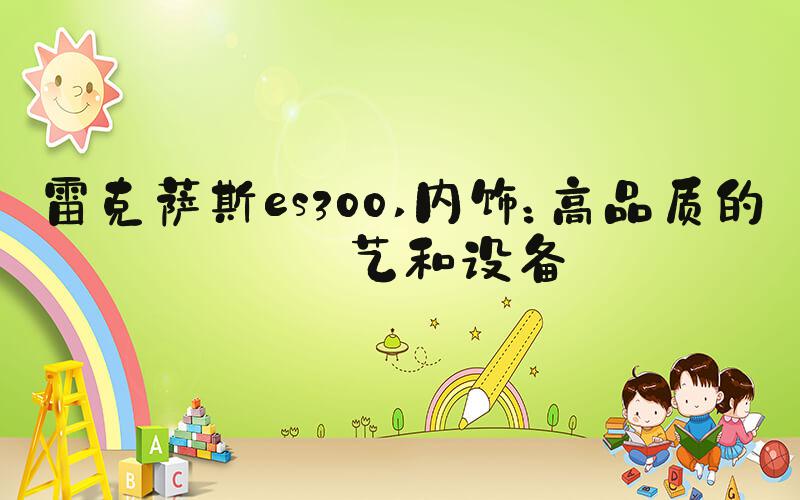 雷克萨斯es300 内饰：高品质的工艺和设备