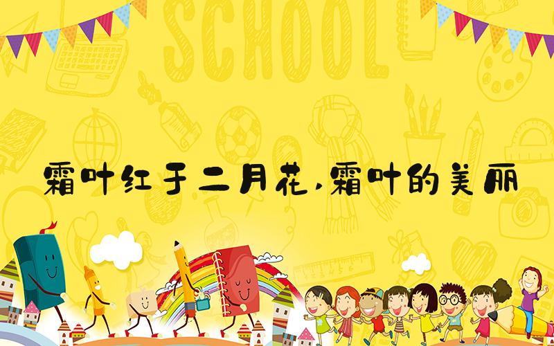 霜叶红于二月花 霜叶的美丽
