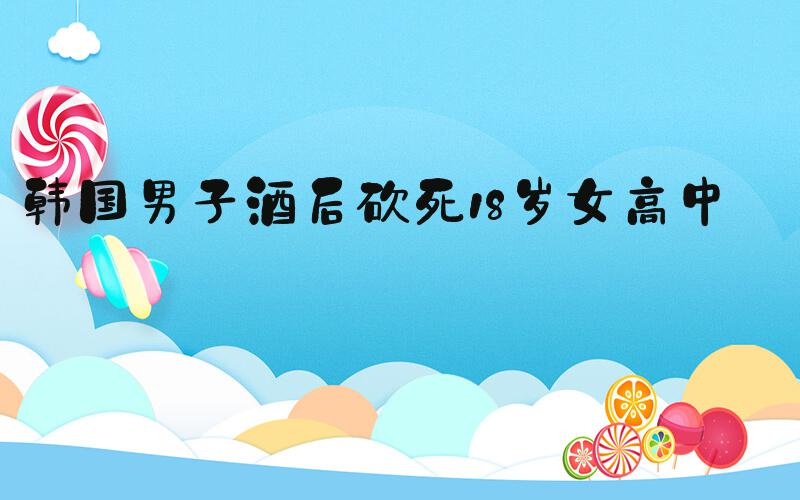 韩国男子酒后砍死18岁女高中生