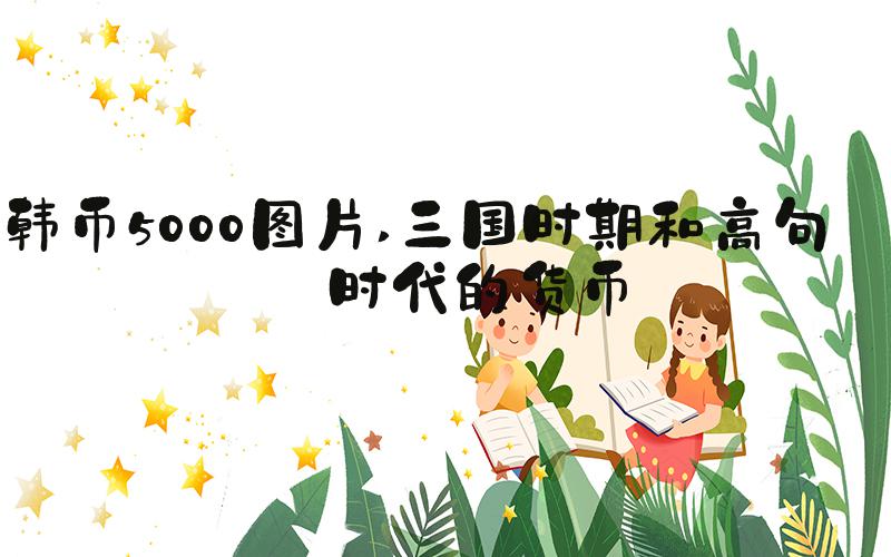 韩币5000图片 三国时期和高句丽时代的货币