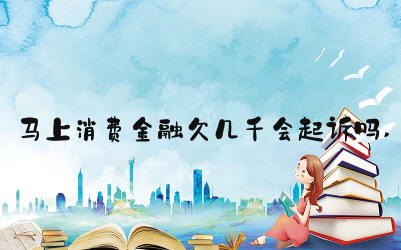 马上消费金融欠几千会起诉吗 