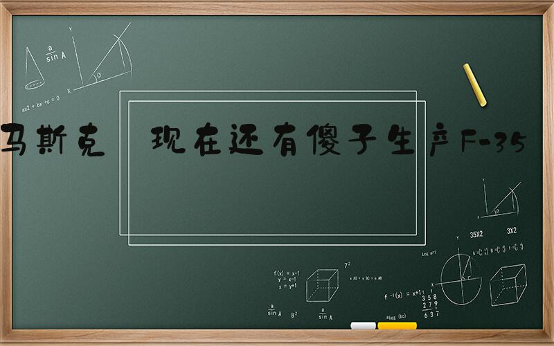 马斯克:现在还有傻子生产F-35呢