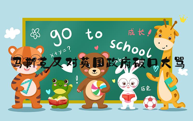 马斯克又对英国政府破口大骂