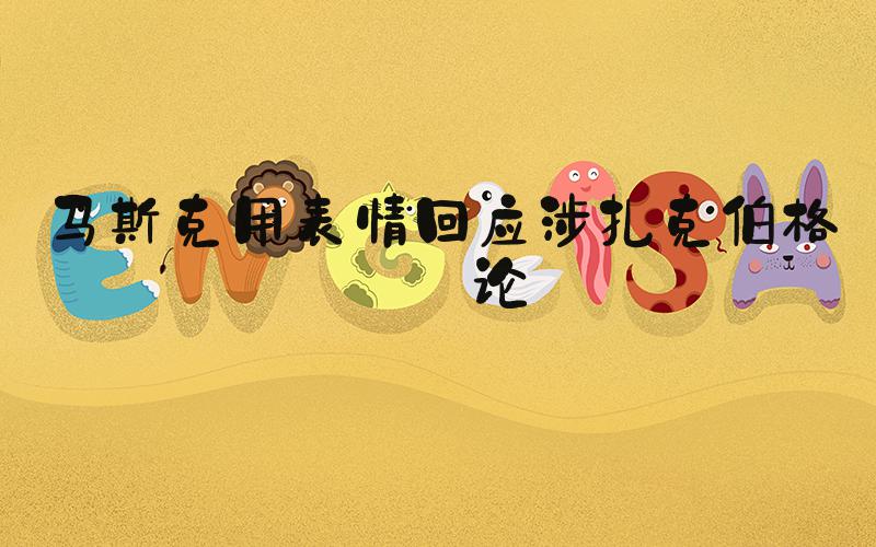 马斯克用表情回应涉扎克伯格评论