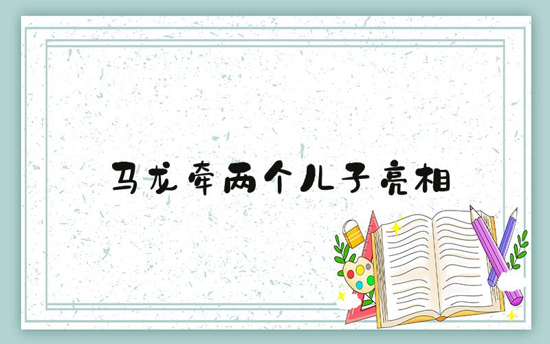 马龙牵两个儿子亮相
