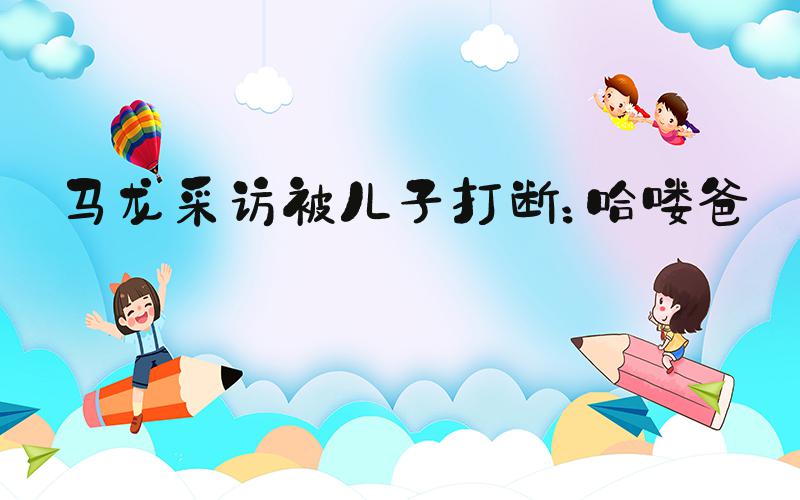马龙采访被儿子打断：哈喽爸爸