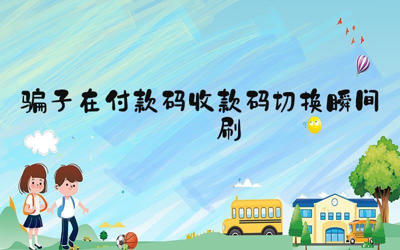 骗子在付款码收款码切换瞬间盗刷