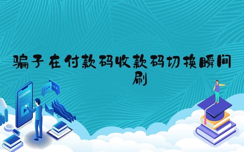 骗子在付款码收款码切换瞬间盗刷