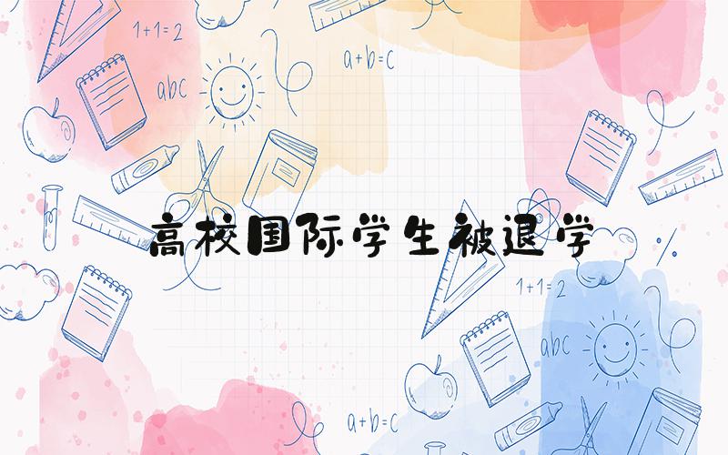 高校国际学生被退学