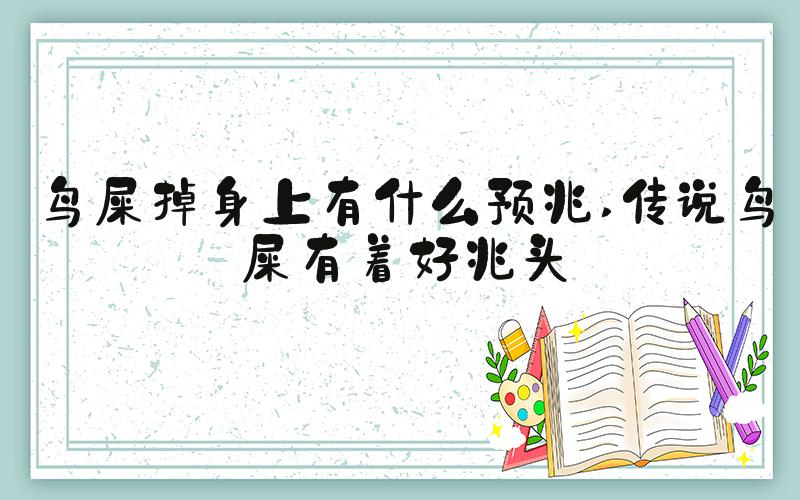 鸟屎掉身上有什么预兆 传说鸟屎有着好兆头