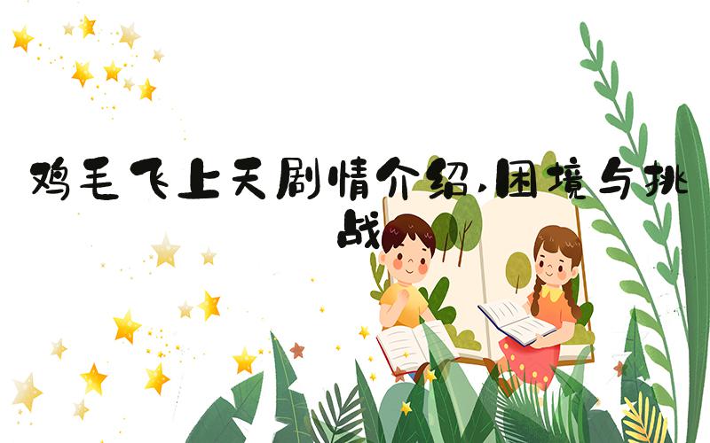 鸡毛飞上天剧情介绍 困境与挑战