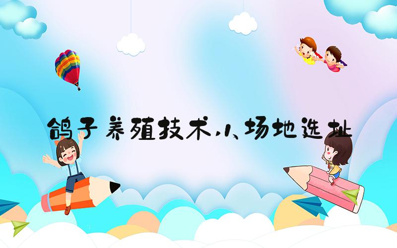 鸽子养殖技术 1、场地选址