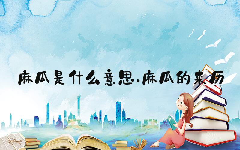麻瓜是什么意思 麻瓜的来历