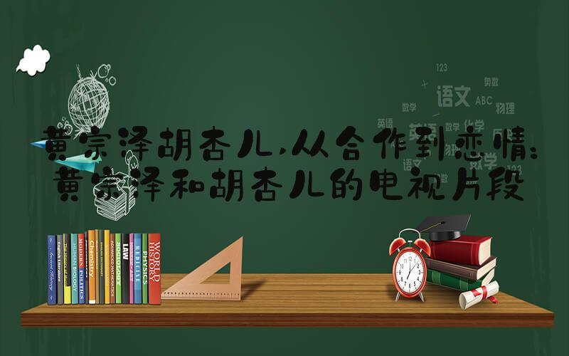 黄宗泽胡杏儿 从合作到恋情：黄宗泽和胡杏儿的电视片段